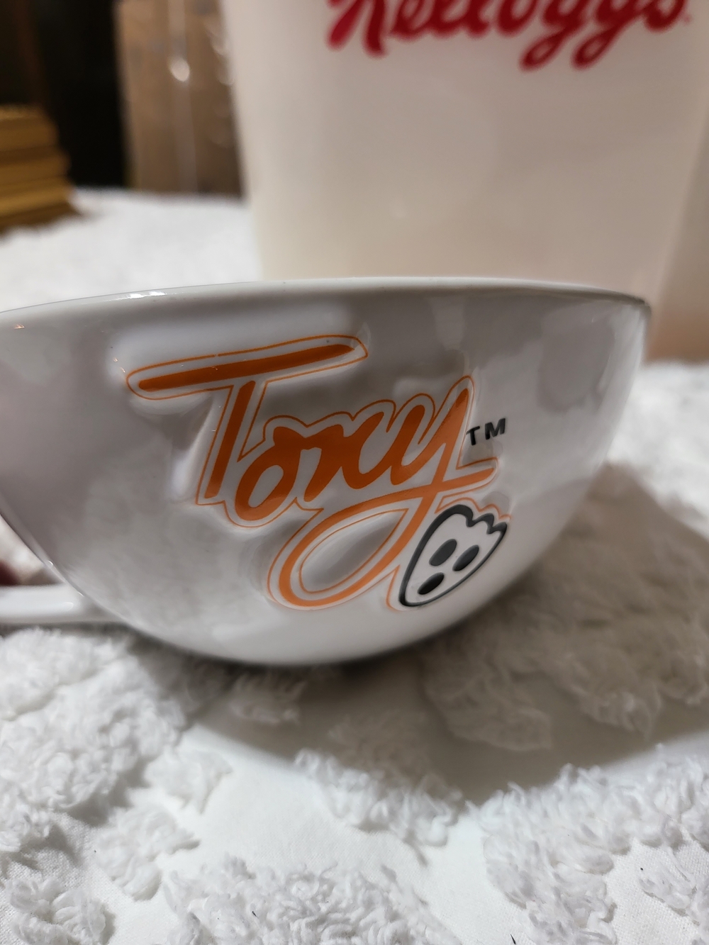 Kellogg's VINTAGE Cereal Storage Container & 2 Vintage Cereal Bowls TONY TIGER - Picture 5 of 10